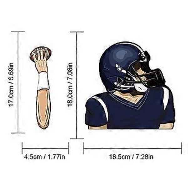 Fotboll Quarterback Torkar Dekaler Bil Vindrutetorkare Dekaler Bil Bildekaler 241159G G