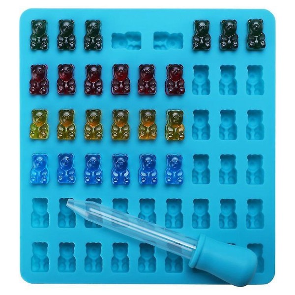 2st 53 Cavities Molds &amp; Ice Cube fack Gummy Bear Molds Present