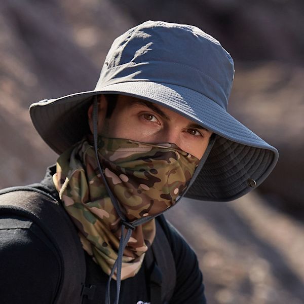 Extra Bred Solskyddskeps - UPF50+ Vattentät Bucket Hat för Fiske