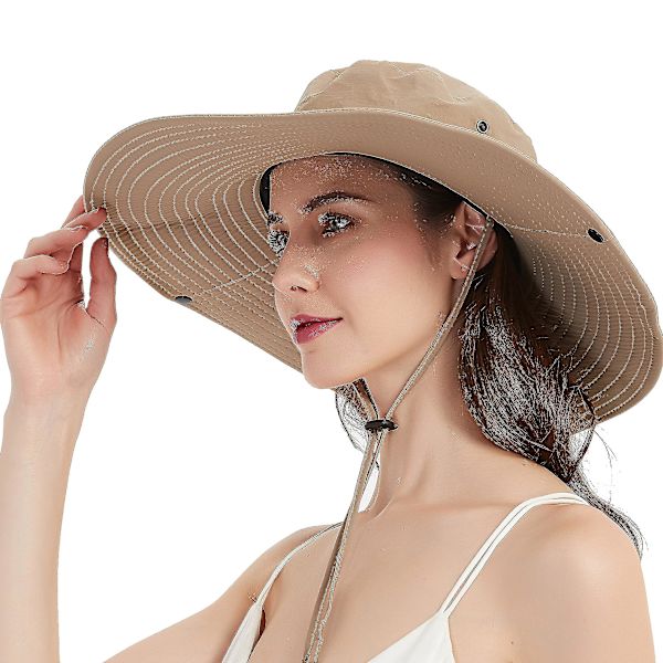 Super bredskygget solhat Upf50+ vandtæt fiskeri vandreture camping hat