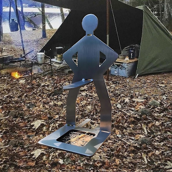 5 rustfrie grillpinner for pølser, morsomme grillpinner i metall, gjenbrukbare grillgaffel pølseholdere, egnet for pølser