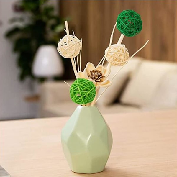 5 st Wicker Rattan Bollar Kreativa Sepak Takraw Vävd Boll För Bröllopsfest/Juldekoration/DIY Heminredning（rosa）