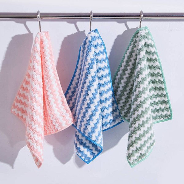 Sæt med 6 ekstra store og tykke mikrofiber-viskestykker