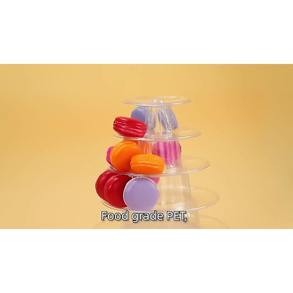 6-lagers högkvalitativt macaron-displaytorn i PVC, macaron-tornställ, fondant-tårtställ, bröllopstårta, dekorationsverktyg