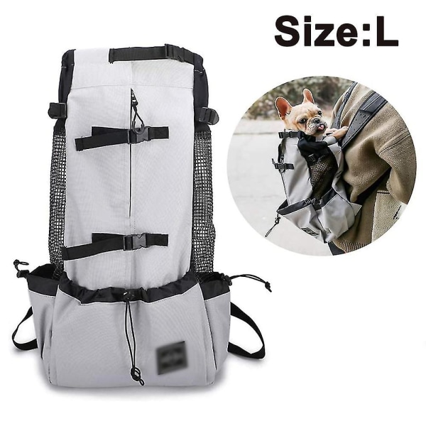 Dog Carrier Backpack For Small And Medium Pets Front Facing Adjustable S Grey