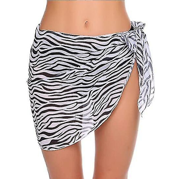Rantamekko Sarong Uimapukukangas Naisille Hengittävä Nopeasti Kuivuva Sarong Hame 208*50cm Zebrakuvio