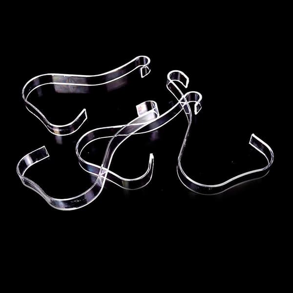 4 stk./parti Kvinde Mode Klar Elastisk Plast Kvinde Sandaler Show Holder Sko Display Stativ Stativ