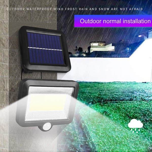 Led Solar Lights Utomhus Vattentät Människokropp Induktion 56 Ljus 3 Funktion Med 5m sladdkabel