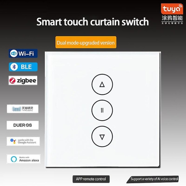Tuya Zigbee/wifi Bluetooth Smart Gardinstyring Rullgardiner Rullgardin Touch