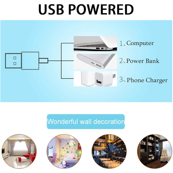1 stk juletre neon LED neon juledekorasjon USB/batteri