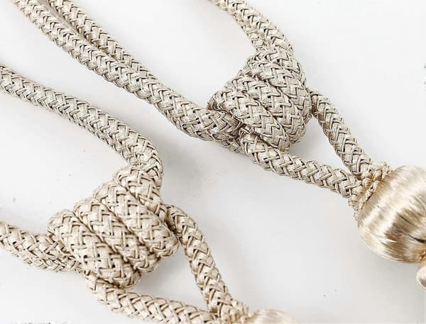 Gardinbindinger Reb til store og tunge gardiner, kvast gardinbindinger Beige