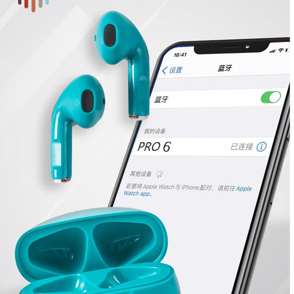 5.0 Bluetooth-kuulokkeet Pro 6 Touch HIFI melunvaimennus Ultra L