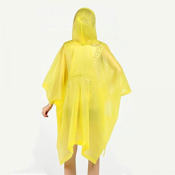 Gul poncho regnponcho för kvinnor och män