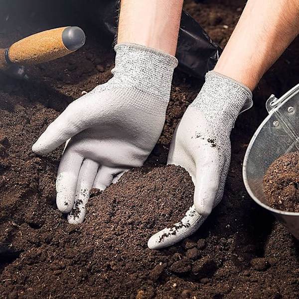EN 388 certificerede niveau 5 polyurethan-coatede arbejdshandsker, maskine