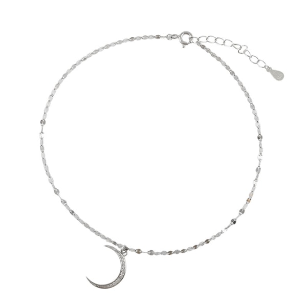 Flash Diamond Moon Anklet Kvinnors Nisch Design