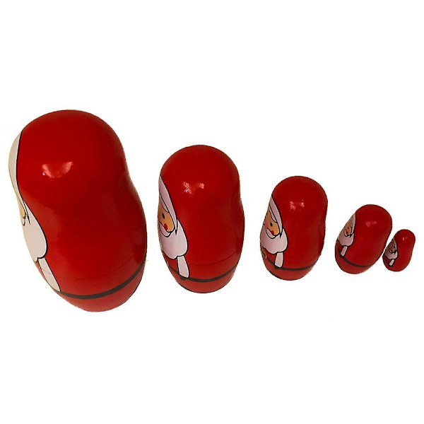 5 st handgjorda ryska dockor i trä Matryoshka dockor staplingsdockor set