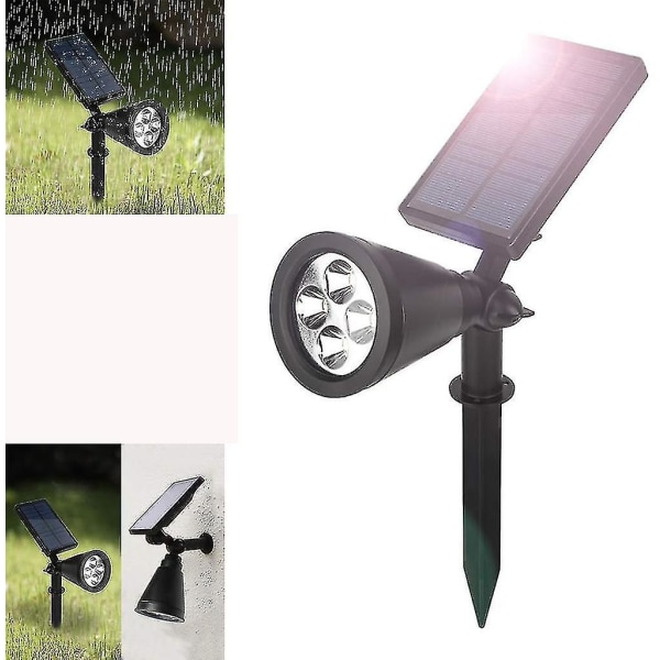 Plug-plast solcellelampe for planter - LED plantevekstlys + 4 LED-planter