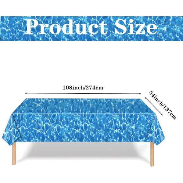 Engangsduk 137 x 274cm Rektangulær Stor Plastduk