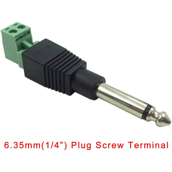 3 Pcs 6.35mm Replacement Repair TS Jack Plug 2 Pole Mono Male Plu