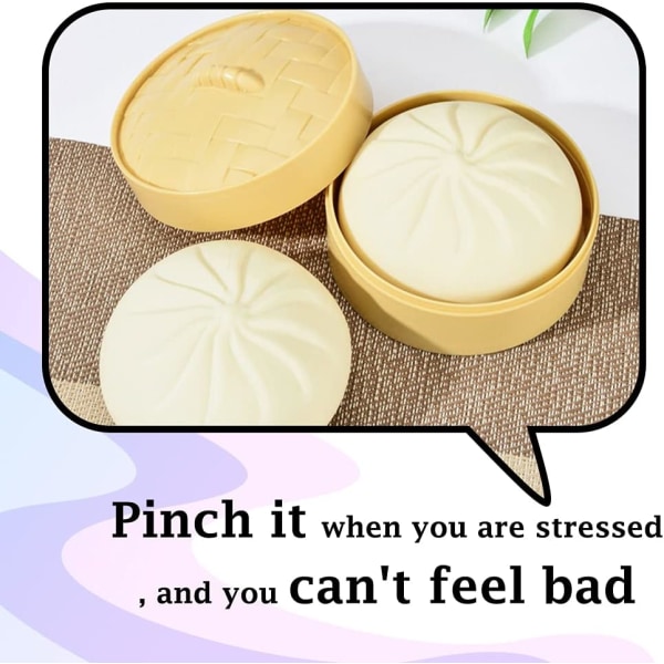 Squeeze Stressbold, Stressaflastningsbold, 1 stk. Bun Squishy, ??Sen