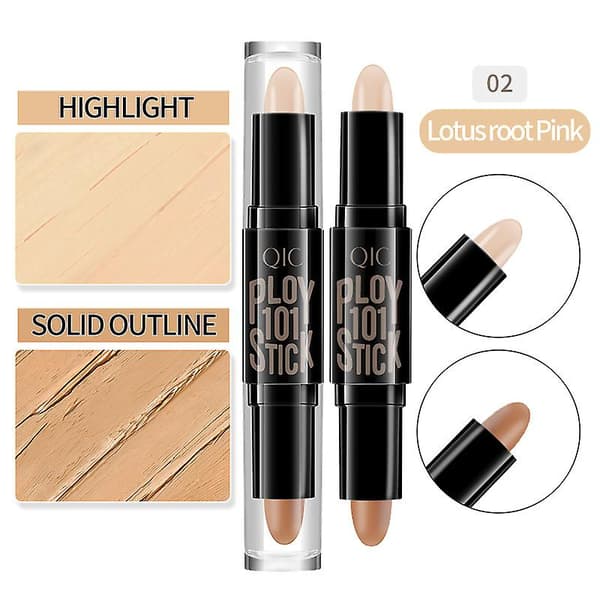 Dobbeltsidet Highlight & Kontur Stick Make Up Concealer Kit Til 3d Ansigtsformning Krop Formning Make Up