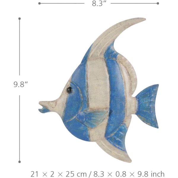 Fisk Dekorasjon type1 Jern Veggdekor Kreativ Ornament Håndverk Wa