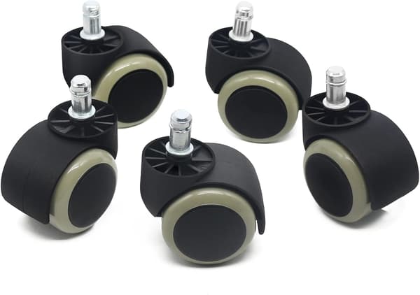 5-pak Universal Erstatningshjul til Kontorstol 2\" 11 mm Standard