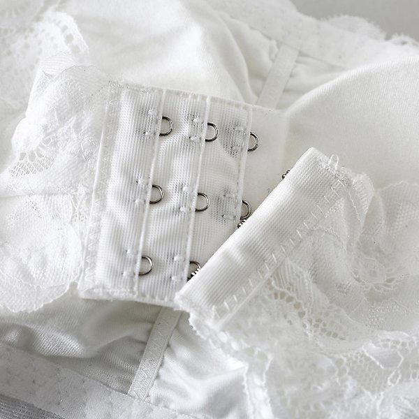 2 stk. Kvinders Blomsterblonde Tube Top BH Bandeau Stropløse BH'er Sømløse Strækbare Bryst Wrap Sort+hvid