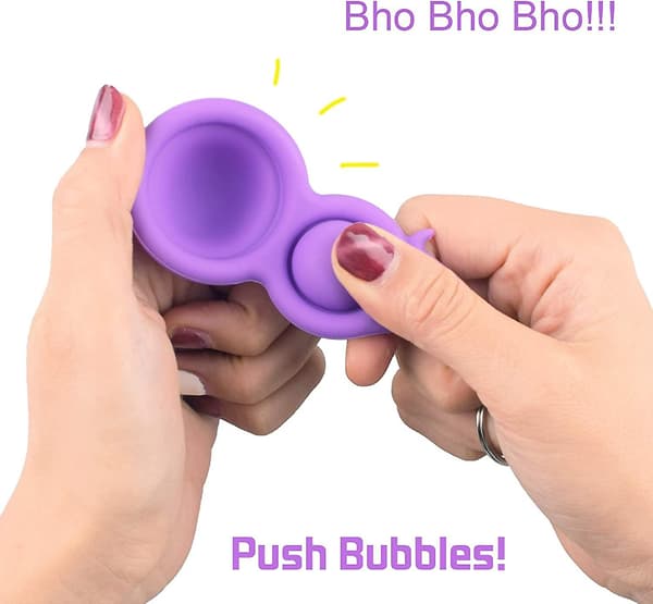 3-pak Simple Dimpled nøglering Pop Bubble legetøj Stress Relief hånd