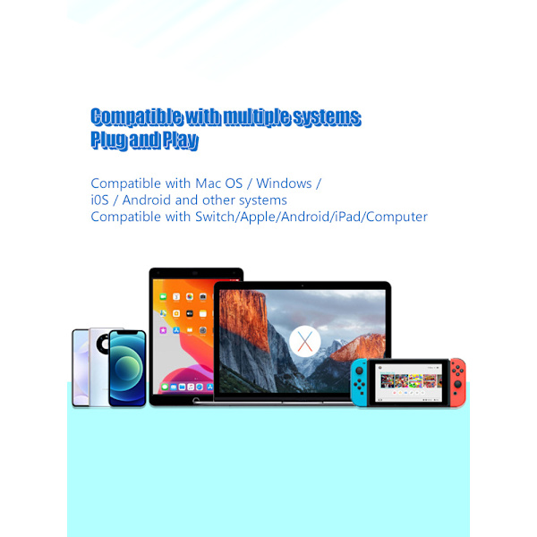 Type-C 3-in-1 -telakointiasema Switch-alusta kannettava HD-videomuunnin-keskitin