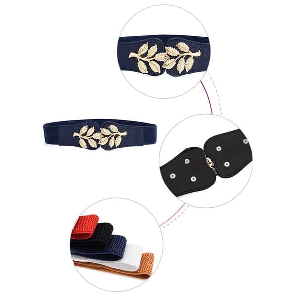 Rød elastisk snørestrikk kjolebelte damebelte