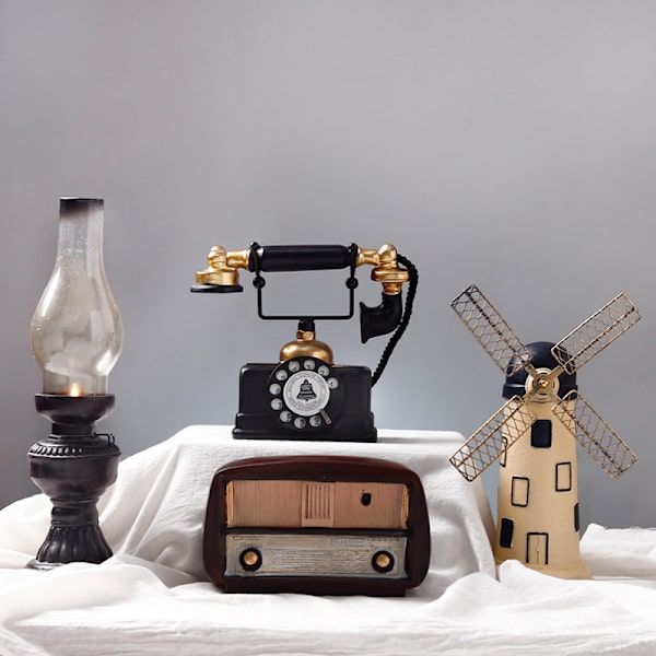 Bar Vin Dekoration Harts Vintage Radio Modell Samlarobjekt Skulptur