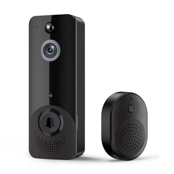Trådlös fjärrvideo dörrklocka, smart video dörrklocka hem intercom hd nattvision wifi laddning, smart dörrklocka, tvåvägskommunikation, app-kontroll