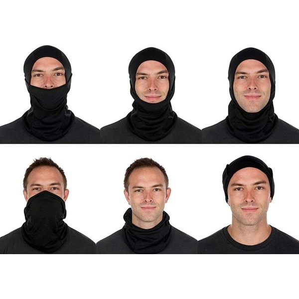 svart Face balaclava lämplig för vintern för cykling motorcykel skidåkning tubulär halsduk för män och kvinnor