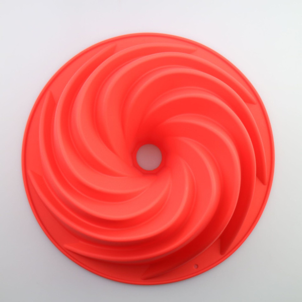 Moulessilicone gâteaux/moule en silicone a forme de spirale, Excellent pour faire des gâteaux à la poire et au chocolat, à l'érable glacé etc