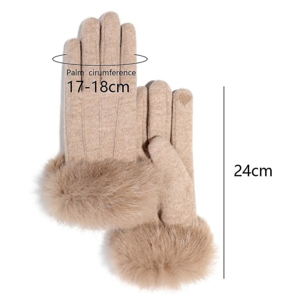 Vinterhandsker Touch Screen Til Tekstning Varme Foret Handsker Til Koldt Vejr Cashmere Handsker