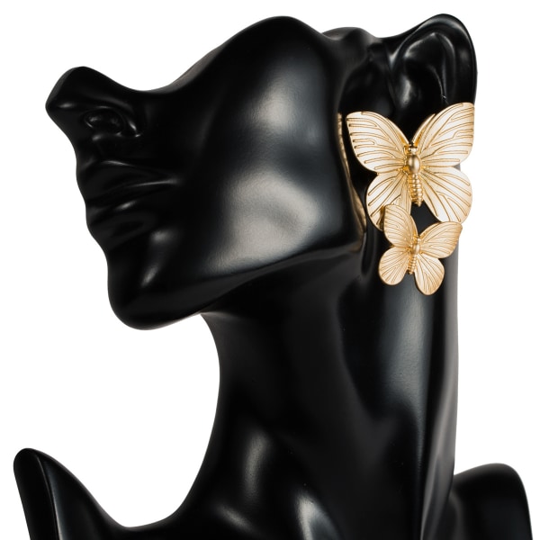 Butterfly örhängen Gold Drop örhängen Statement Charm örhängen Bod