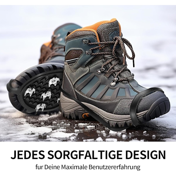 2 par isdubbar för is och snö, lämpliga för stövlar och skor, anti-skidspik för skosulor, isdubbar för stövlar med 5 spikar