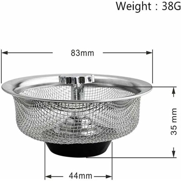 2 Pcs Stainless Steel Kitchen Sink Strainer, Shower Sink Strainer