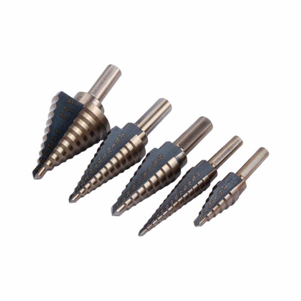 5PCS Cobalt HSS Titanium Legering Store Bor Sæt Konisk Hul M