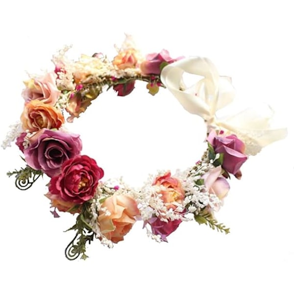 Fe älvkrans för kvinnor - Blommor - Blomsterkrona - Blomsterkrona