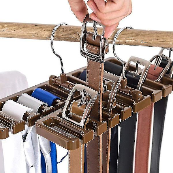 2 stk slipsklipsholder i sort, sklisikker belteholder, slipsklipsholder, oppbevaring