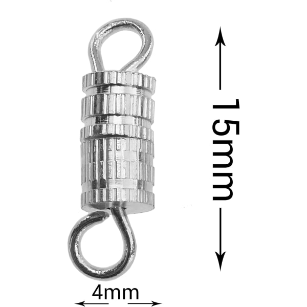 Barrel screws - 100 pieces - Screw clasp - 4x15 mm - with Packagi