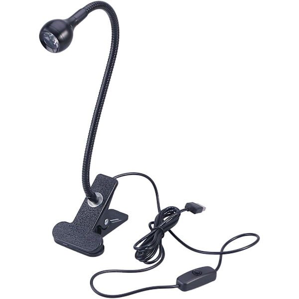 Clip-on skrivebordslampe LED-læselampe USB-svanesengelampe med Swi