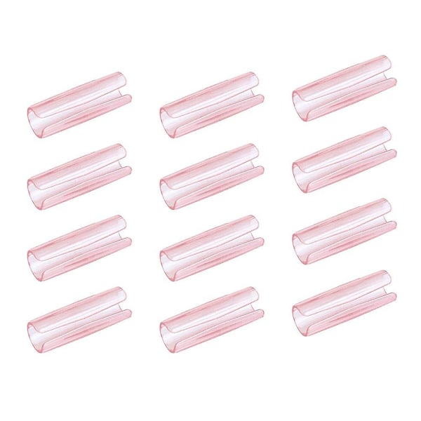 12 stk usynlige sengeklemmer sylindriske holdbare klipsfester lakenholdere klemme-hold tett holder madrassbeskyttelse (rosa)