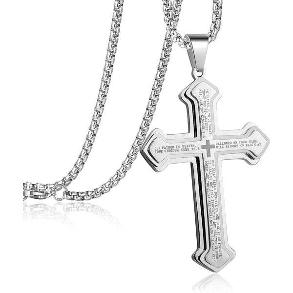 Eagle Pendant Necklace Stainless Steel Religious Necklace Bible