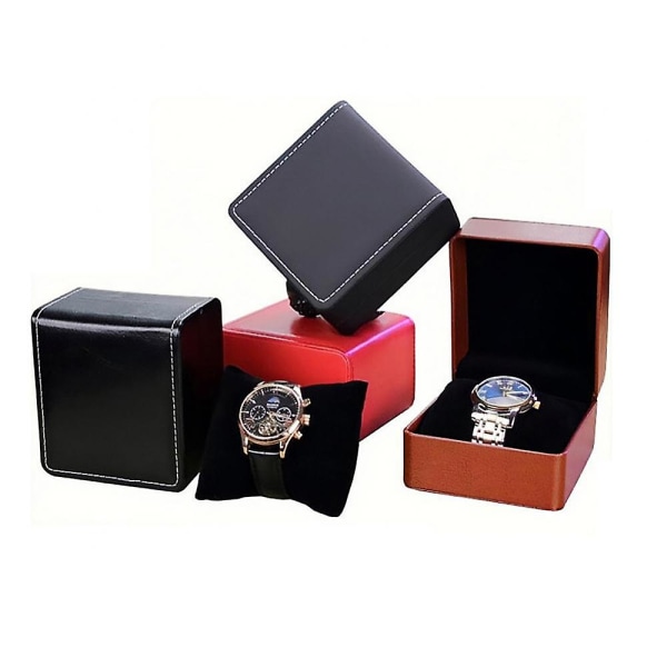 Ny Watch Box Pu Läder Watch Packaging Box Enkel kvinna Man Watch Storage