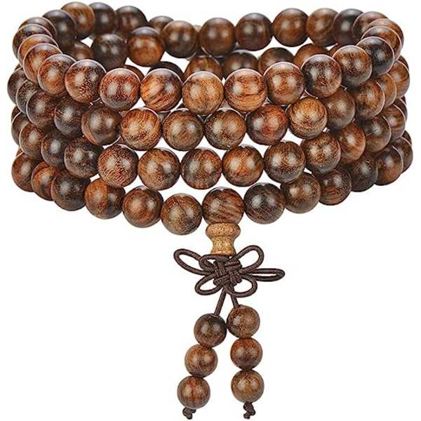 Kultainen santelipuu rannekoru 8mm 108kpl uponnut Buddha helmet minulle