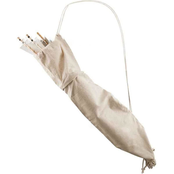 Middelalderlig Retro Lærred Kogger Med Snørebånd, Håndvævet Kogger I Rem-Stil, Bærbar Letvægts Bue Og Pil Opbevaringspose