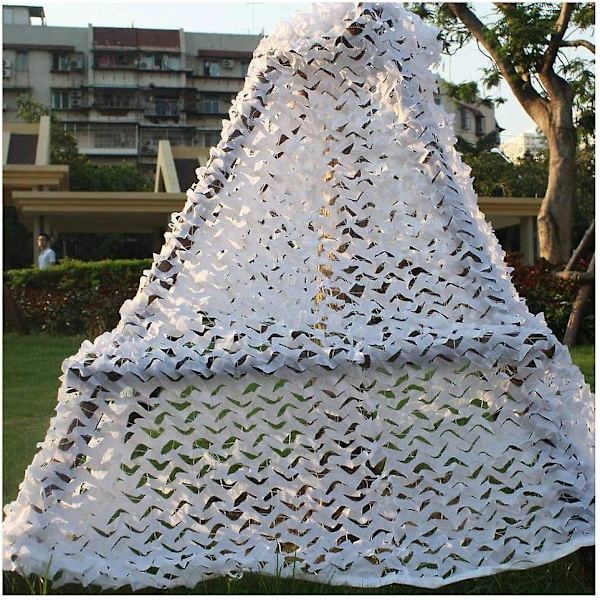 Havehaveskygge Net, Camouflage Skygge Net Solsejl Markise Isolering Til Skjult Drivhus Have, Dobbelt Lag, Hvid, 2x8m